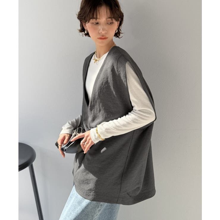 【Classical Evon】シンプルな品をまとう。リネンタッチベスト（Vネッ… | Classical Elf  | 詳細画像21 