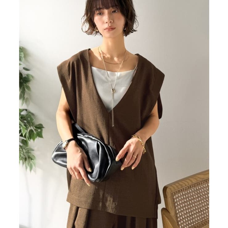 【Classical Evon】シンプルな品をまとう。リネンタッチベスト（Vネッ… | Classical Elf  | 詳細画像24 