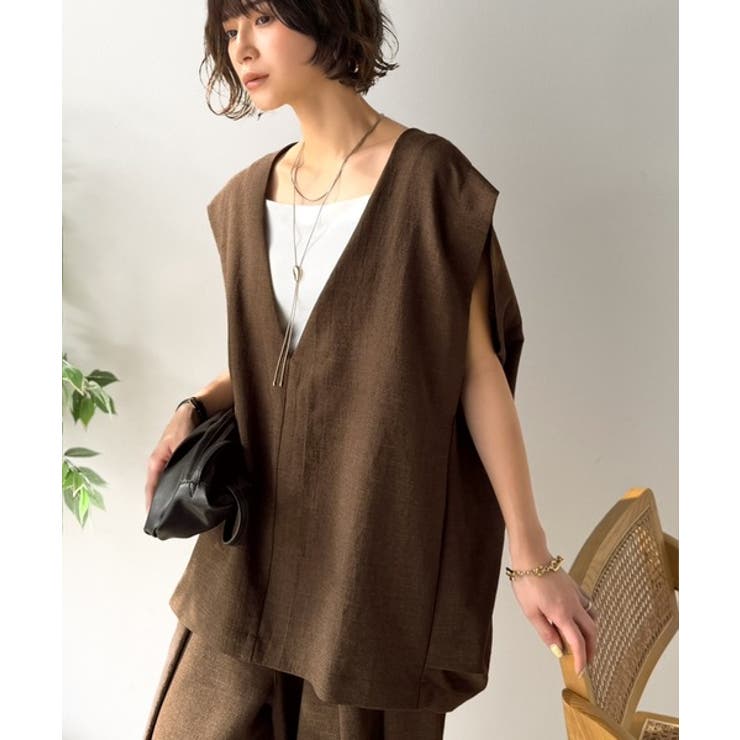 【Classical Evon】シンプルな品をまとう。リネンタッチベスト（Vネッ… | Classical Elf  | 詳細画像26 