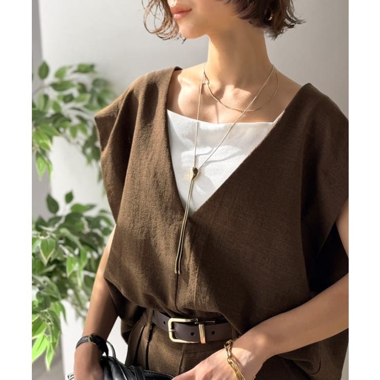 【Classical Evon】シンプルな品をまとう。リネンタッチベスト（Vネッ… | Classical Elf  | 詳細画像27 