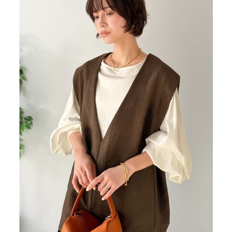 【Classical Evon】シンプルな品をまとう。リネンタッチベスト（Vネッ… | Classical Elf  | 詳細画像32 