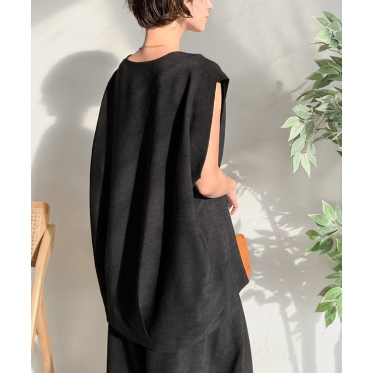 【Classical Evon】シンプルな品をまとう。リネンタッチベスト（Vネッ… | Classical Elf  | 詳細画像6 