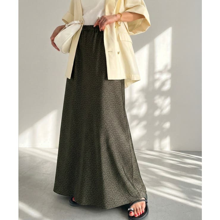 チャコールレオパード | 【Classical Evon】上品な落ち感で魅せる、サテンの美しさ。ウエストギ… | Classical Elf 