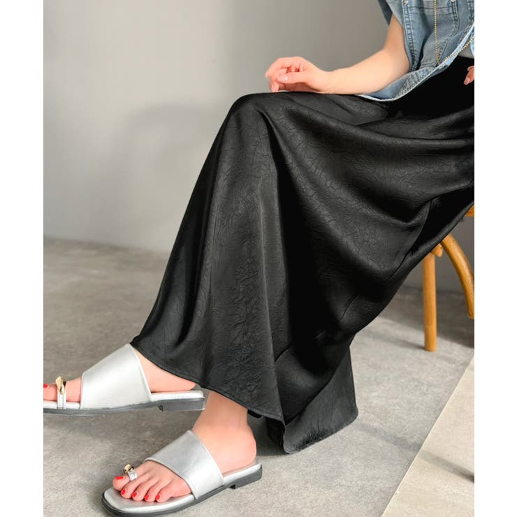 【Classical Evon】上品な落ち感で魅せる、サテンの美しさ。ウエストギ… | Classical Elf  | 詳細画像4 