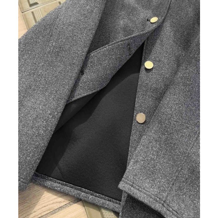 端正な佇まいが導く上品スタイル。ツイードボンディング金釦ノーカラージャケット | Classical Elf  | 詳細画像27 