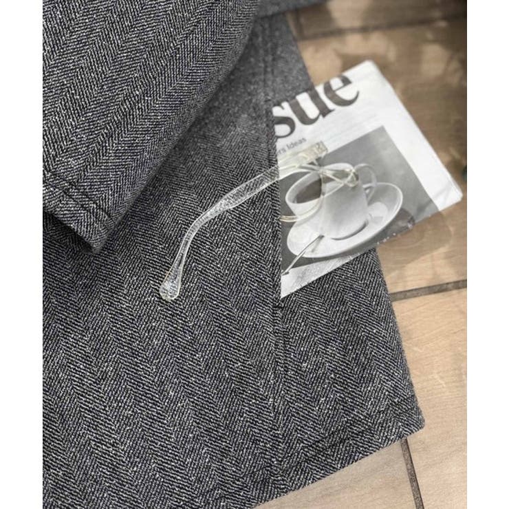 端正な佇まいが導く上品スタイル。ツイードボンディング金釦ノーカラージャケット | Classical Elf  | 詳細画像28 