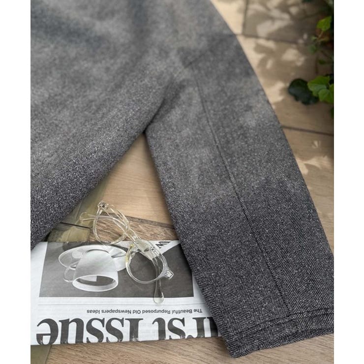 端正な佇まいが導く上品スタイル。ツイードボンディング金釦ノーカラージャケット | Classical Elf  | 詳細画像29 