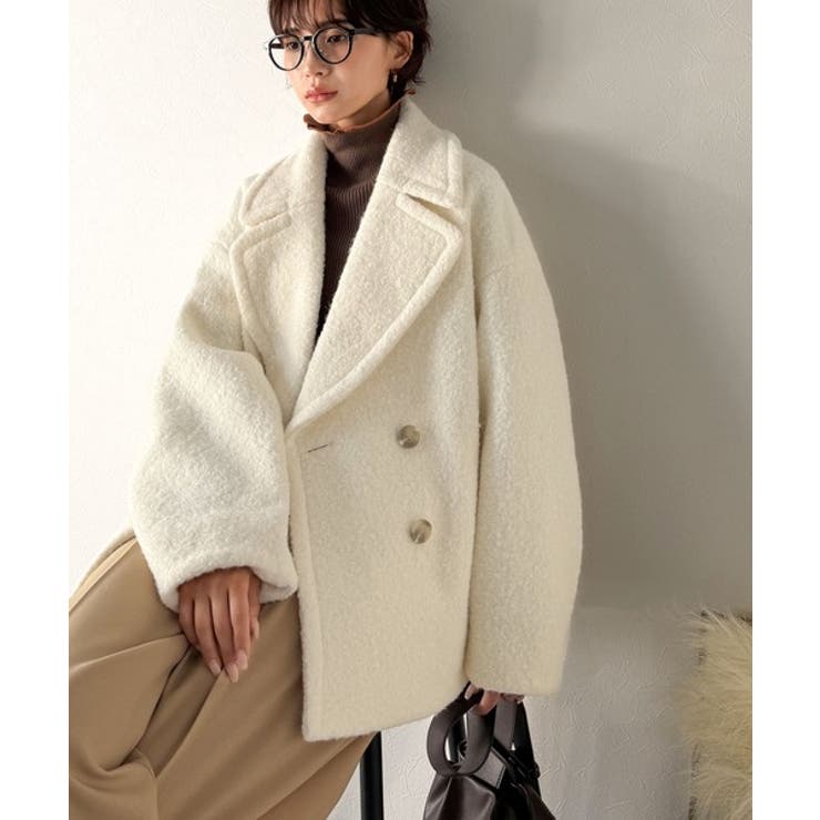 雪のようにやさしい肌触りで、大人のきちんと感を演出。軽やかブークレPコート | Classical Elf  | 詳細画像9 