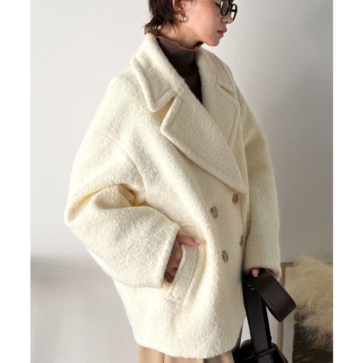 雪のようにやさしい肌触りで、大人のきちんと感を演出。軽やかブークレPコート | Classical Elf  | 詳細画像10 