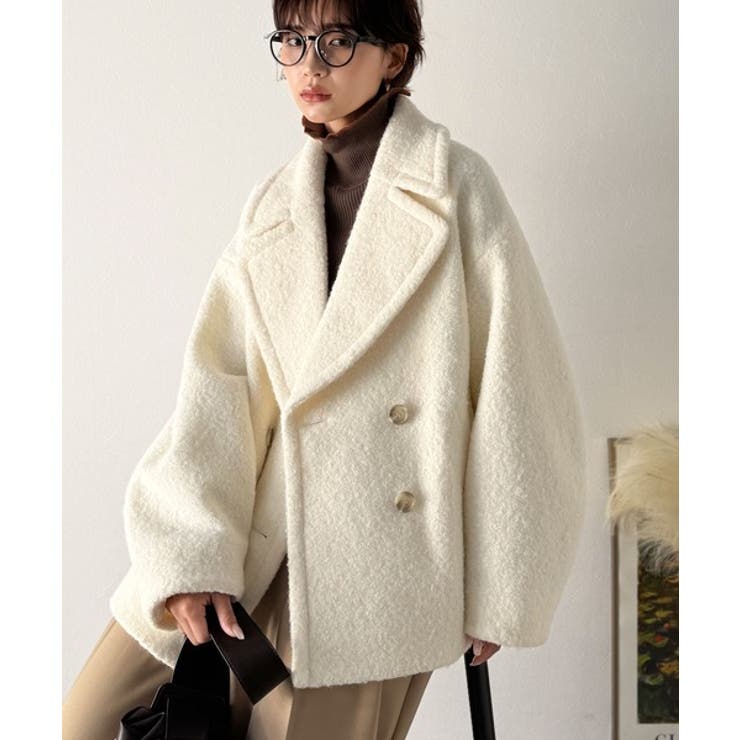 雪のようにやさしい肌触りで、大人のきちんと感を演出。軽やかブークレPコート | Classical Elf  | 詳細画像1 