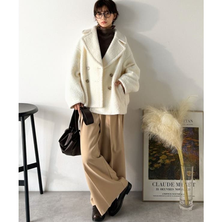 雪のようにやさしい肌触りで、大人のきちんと感を演出。軽やかブークレPコート | Classical Elf  | 詳細画像3 