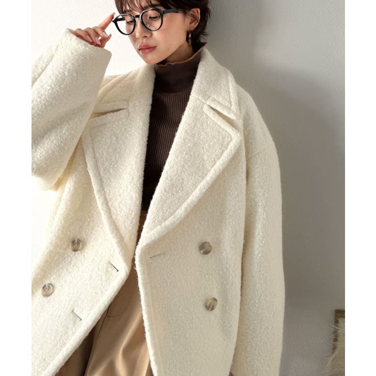 雪のようにやさしい肌触りで、大人のきちんと感を演出。軽やかブークレPコート | Classical Elf  | 詳細画像4 