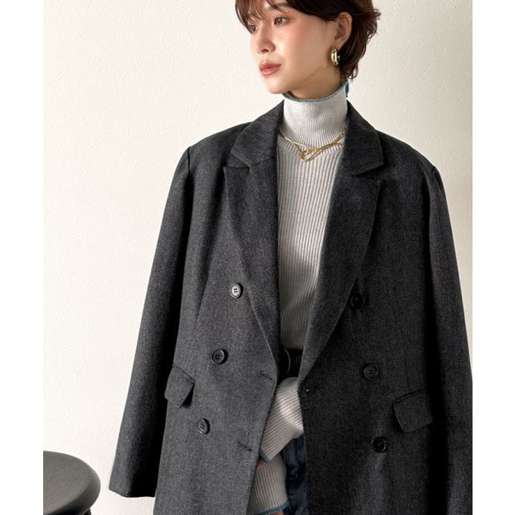 チャコール | 【Classical Evon】ミニマルに魅せる、大人の余裕。3段ボタンダブルジ… | Classical Elf 