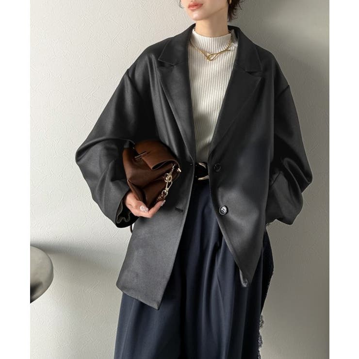 【Classical Evon】羽織るだけで上品ハンサム。レザー風加工スエード袖… | Classical Elf  | 詳細画像10 