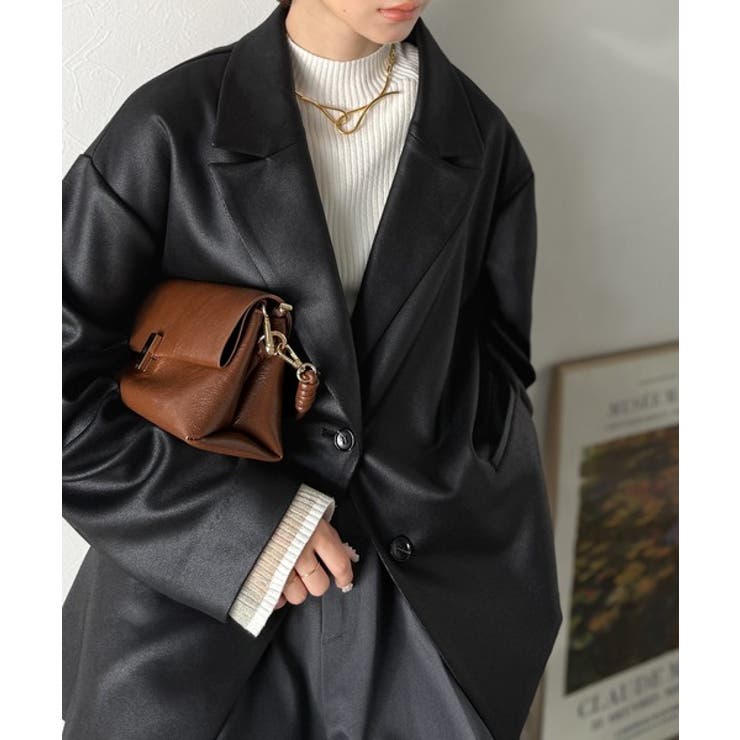 【Classical Evon】羽織るだけで上品ハンサム。レザー風加工スエード袖… | Classical Elf  | 詳細画像12 