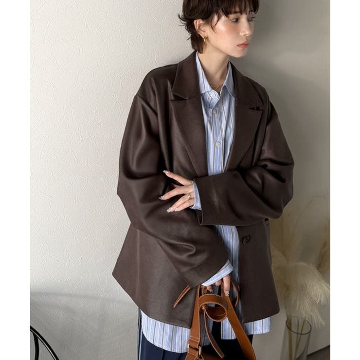 【Classical Evon】羽織るだけで上品ハンサム。レザー風加工スエード袖… | Classical Elf  | 詳細画像17 