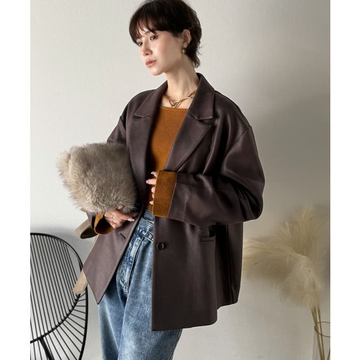 【Classical Evon】羽織るだけで上品ハンサム。レザー風加工スエード袖… | Classical Elf  | 詳細画像18 