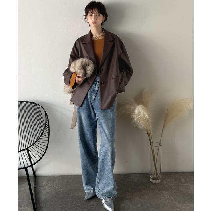 【Classical Evon】羽織るだけで上品ハンサム。レザー風加工スエード袖… | Classical Elf  | 詳細画像20 