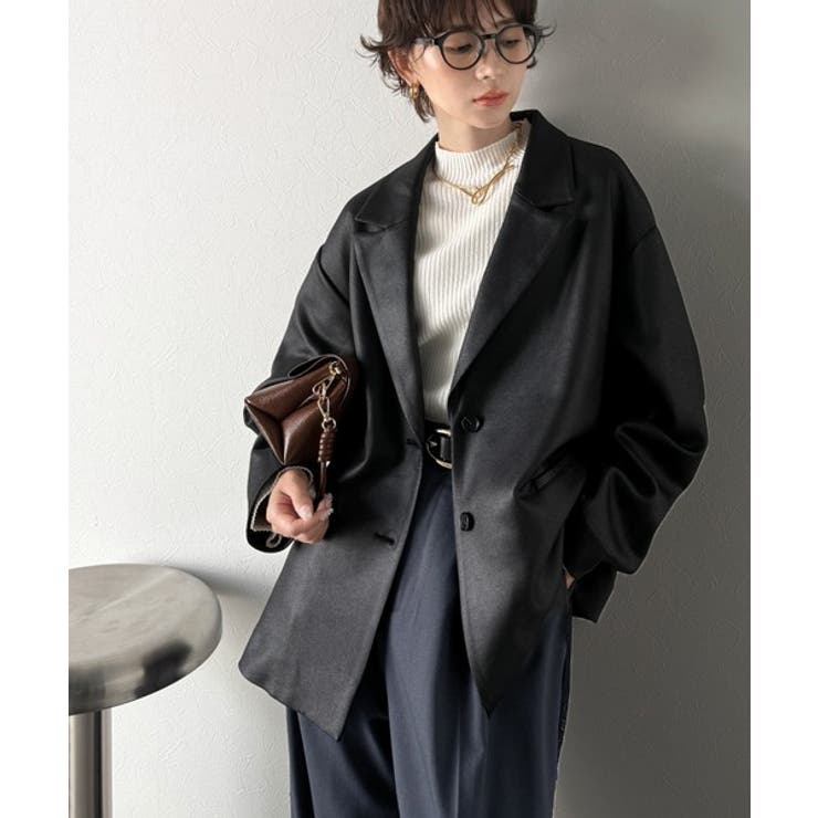 【Classical Evon】羽織るだけで上品ハンサム。レザー風加工スエード袖… | Classical Elf  | 詳細画像2 