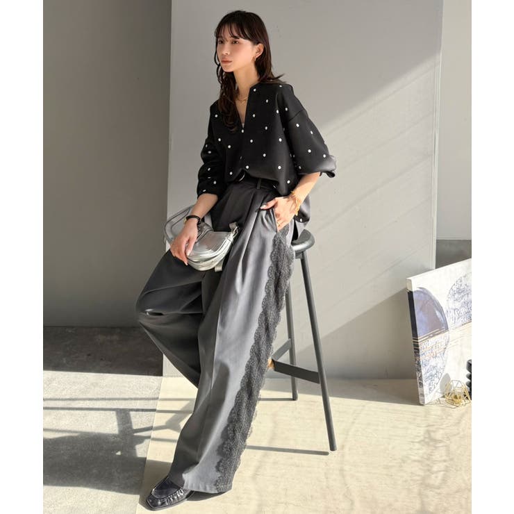 【Classical Evon】甘さ抑えて品よく映える。ドット刺繍袖ぽわんキーネ… | Classical Elf  | 詳細画像12 