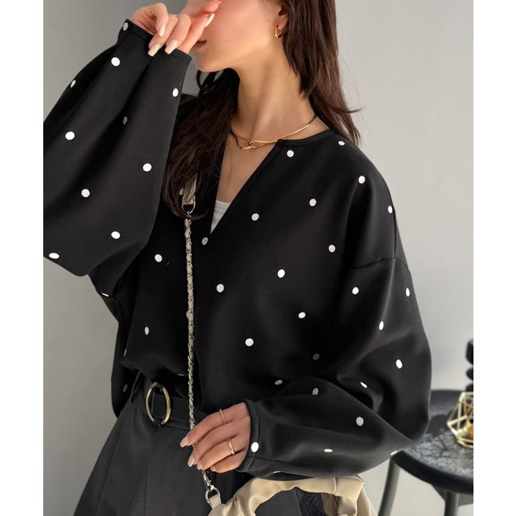 【Classical Evon】甘さ抑えて品よく映える。ドット刺繍袖ぽわんキーネ… | Classical Elf  | 詳細画像1 