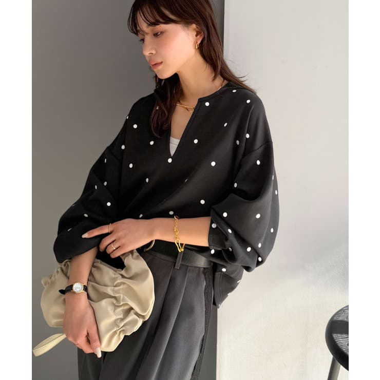 【Classical Evon】甘さ抑えて品よく映える。ドット刺繍袖ぽわんキーネ… | Classical Elf  | 詳細画像2 