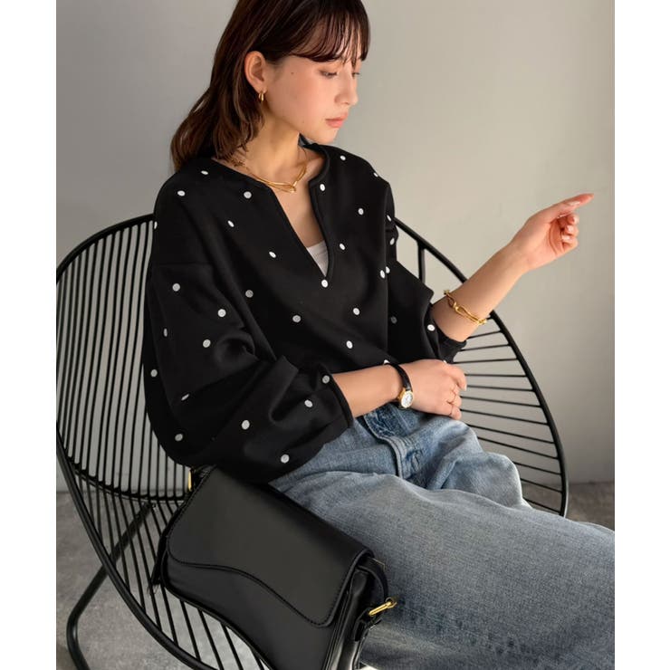 【Classical Evon】甘さ抑えて品よく映える。ドット刺繍袖ぽわんキーネ… | Classical Elf  | 詳細画像3 