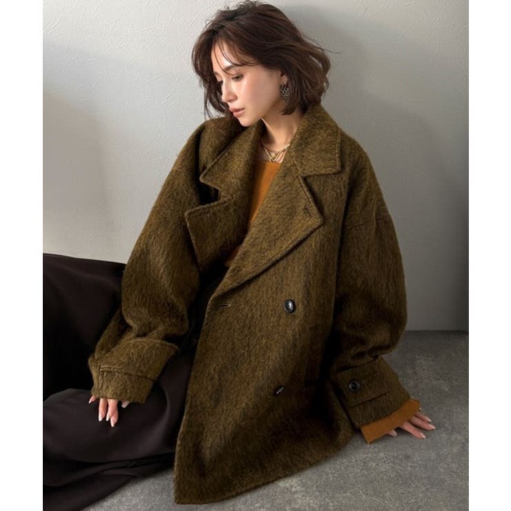 イエロー | 【Classical Evon】気品に溢れ、温もり満たす。シャギーピーコート（ミ… | Classical Elf 