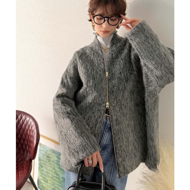 この高級感、思わず手に取りたくなる。シャギーノーカラーコート | Classical Elf  | 詳細画像18 