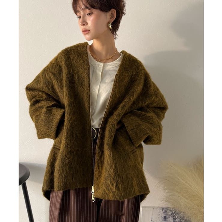 この高級感、思わず手に取りたくなる。シャギーノーカラーコート | Classical Elf  | 詳細画像25 