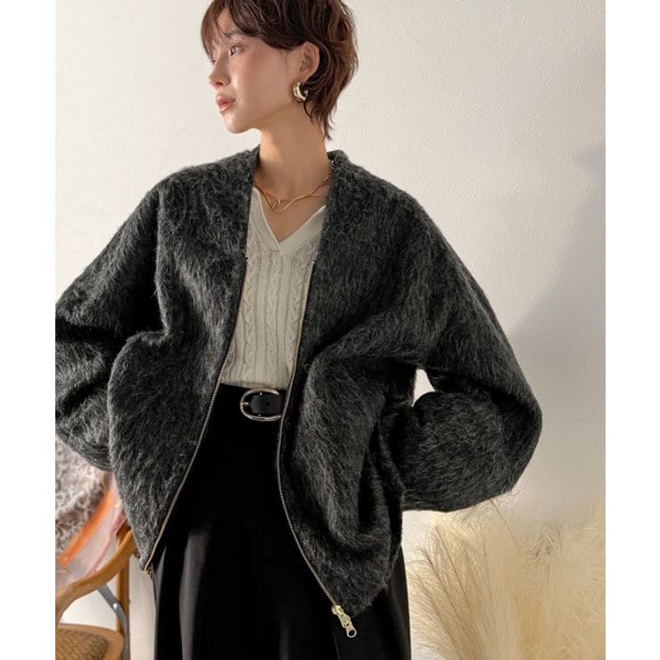 この高級感、思わず手に取りたくなる。シャギーノーカラーコート | Classical Elf  | 詳細画像5 