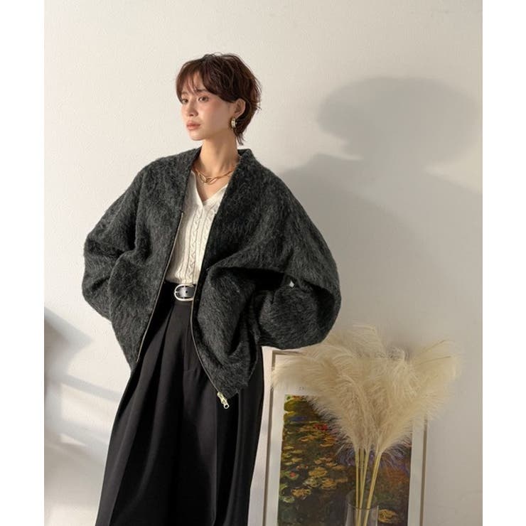 この高級感、思わず手に取りたくなる。シャギーノーカラーコート | Classical Elf  | 詳細画像6 