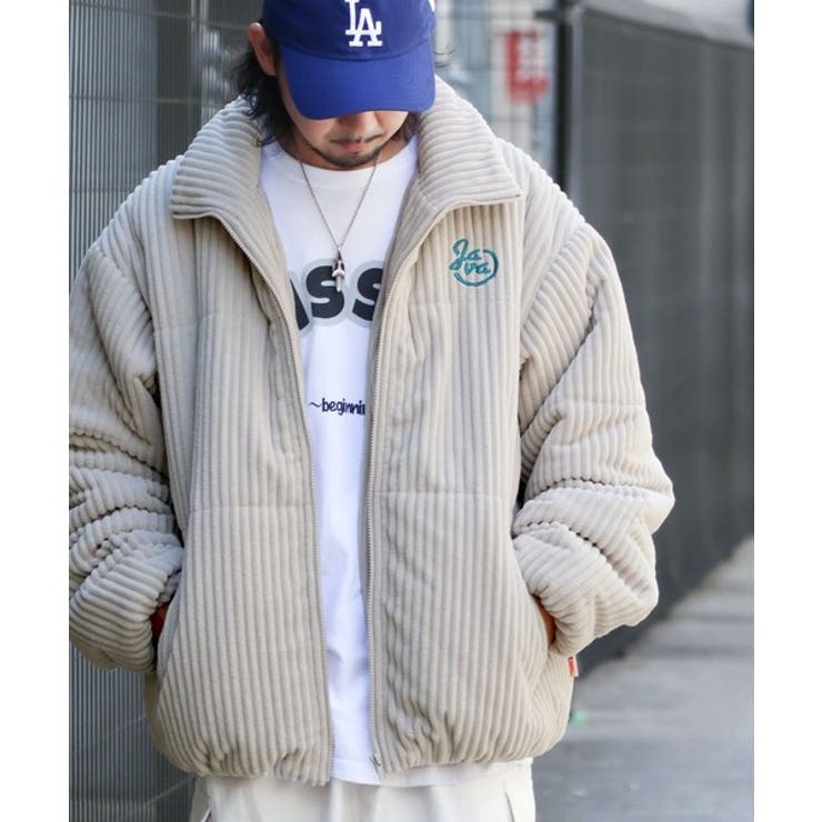 ライトグレー | 《Javaジャバコラボ》シーズンムード高まる。JAVA刺繍中綿コールJK | Classical Elf Men