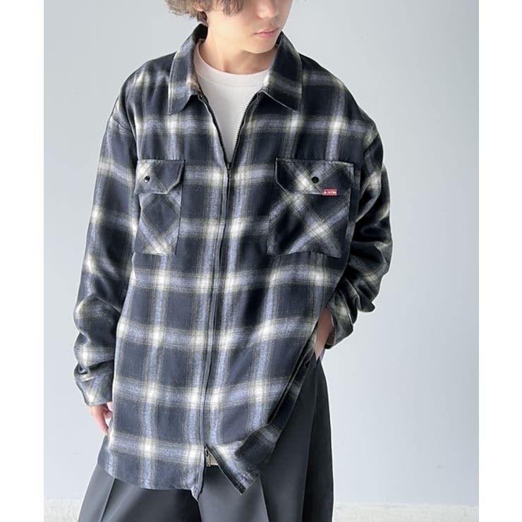 Javaジャバコラボ》トレンドライクな着こなしを演出。オンブレチェック