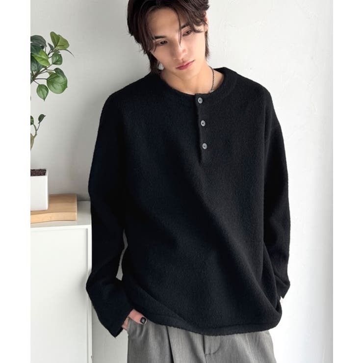 クラシカル×モダンな一枚。ラガーデザインリラックスニット | Classical Elf Men | 詳細画像7 