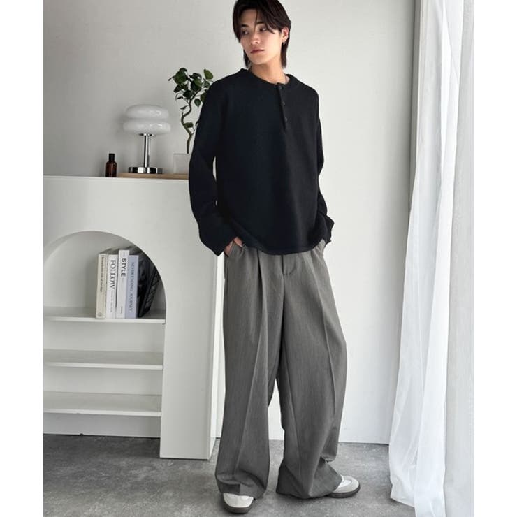 クラシカル×モダンな一枚。ラガーデザインリラックスニット | Classical Elf Men | 詳細画像8 