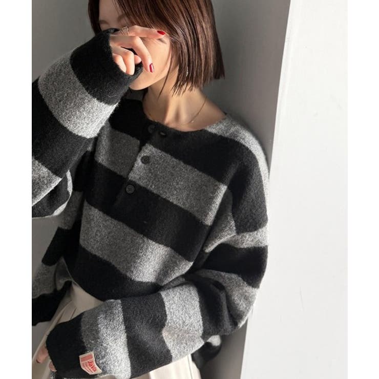 クラシカル×モダンな一枚。ラガーデザインリラックスニット | Classical Elf Men | 詳細画像13 