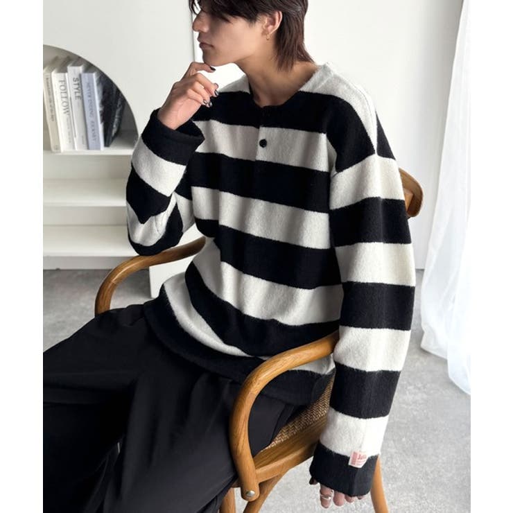 クラシカル×モダンな一枚。ラガーデザインリラックスニット | Classical Elf Men | 詳細画像16 