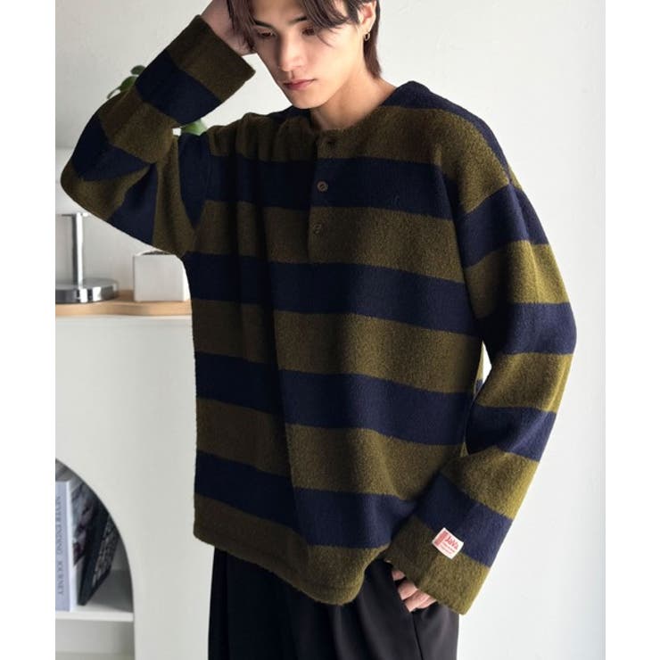 クラシカル×モダンな一枚。ラガーデザインリラックスニット | Classical Elf Men | 詳細画像19 