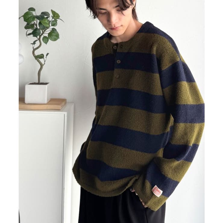 クラシカル×モダンな一枚。ラガーデザインリラックスニット | Classical Elf Men | 詳細画像20 