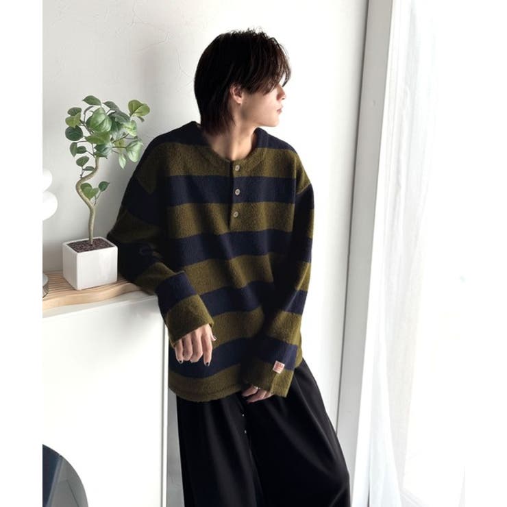 クラシカル×モダンな一枚。ラガーデザインリラックスニット | Classical Elf Men | 詳細画像22 