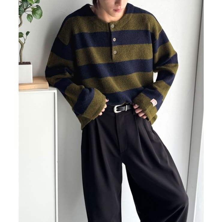 クラシカル×モダンな一枚。ラガーデザインリラックスニット | Classical Elf Men | 詳細画像23 