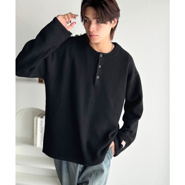 クラシカル×モダンな一枚。ラガーデザインリラックスニット | Classical Elf Men | 詳細画像2 
