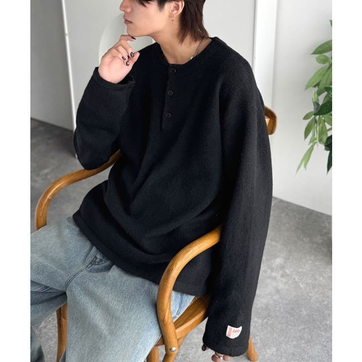 クラシカル×モダンな一枚。ラガーデザインリラックスニット | Classical Elf Men | 詳細画像3 