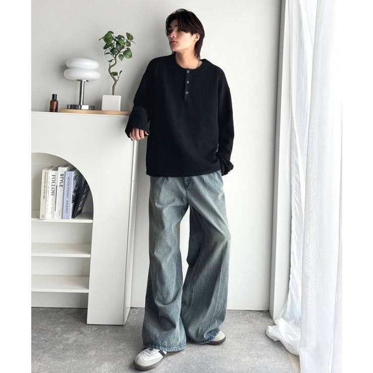 クラシカル×モダンな一枚。ラガーデザインリラックスニット | Classical Elf Men | 詳細画像5 