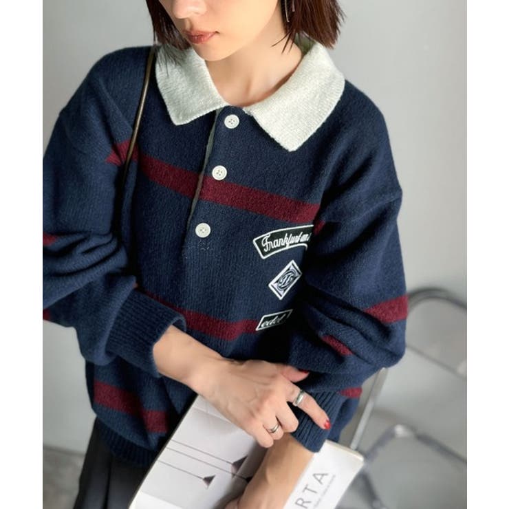 《JaVaジャバコラボ》ワッペンデザインラガーポロニット（長袖） | Classical Elf Men | 詳細画像9 