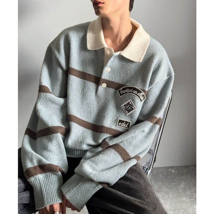 《JaVaジャバコラボ》ワッペンデザインラガーポロニット（長袖） | Classical Elf Men | 詳細画像14 