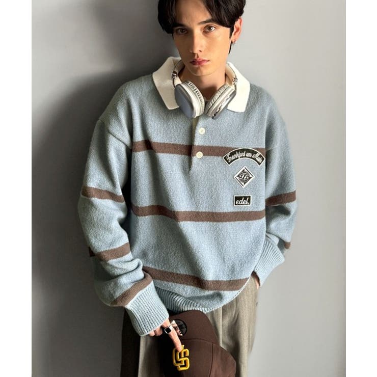 《JaVaジャバコラボ》ワッペンデザインラガーポロニット（長袖） | Classical Elf Men | 詳細画像18 