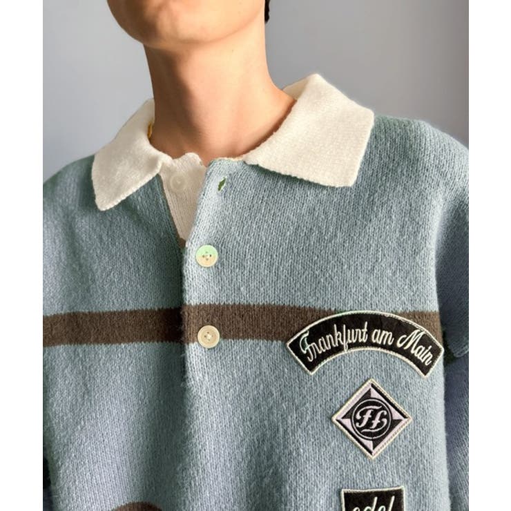 《JaVaジャバコラボ》ワッペンデザインラガーポロニット（長袖） | Classical Elf Men | 詳細画像22 