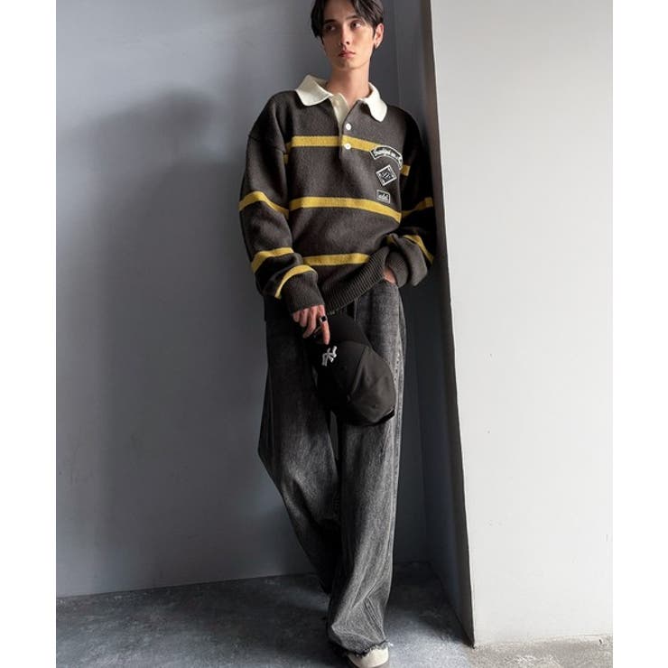 《JaVaジャバコラボ》ワッペンデザインラガーポロニット（長袖） | Classical Elf Men | 詳細画像5 